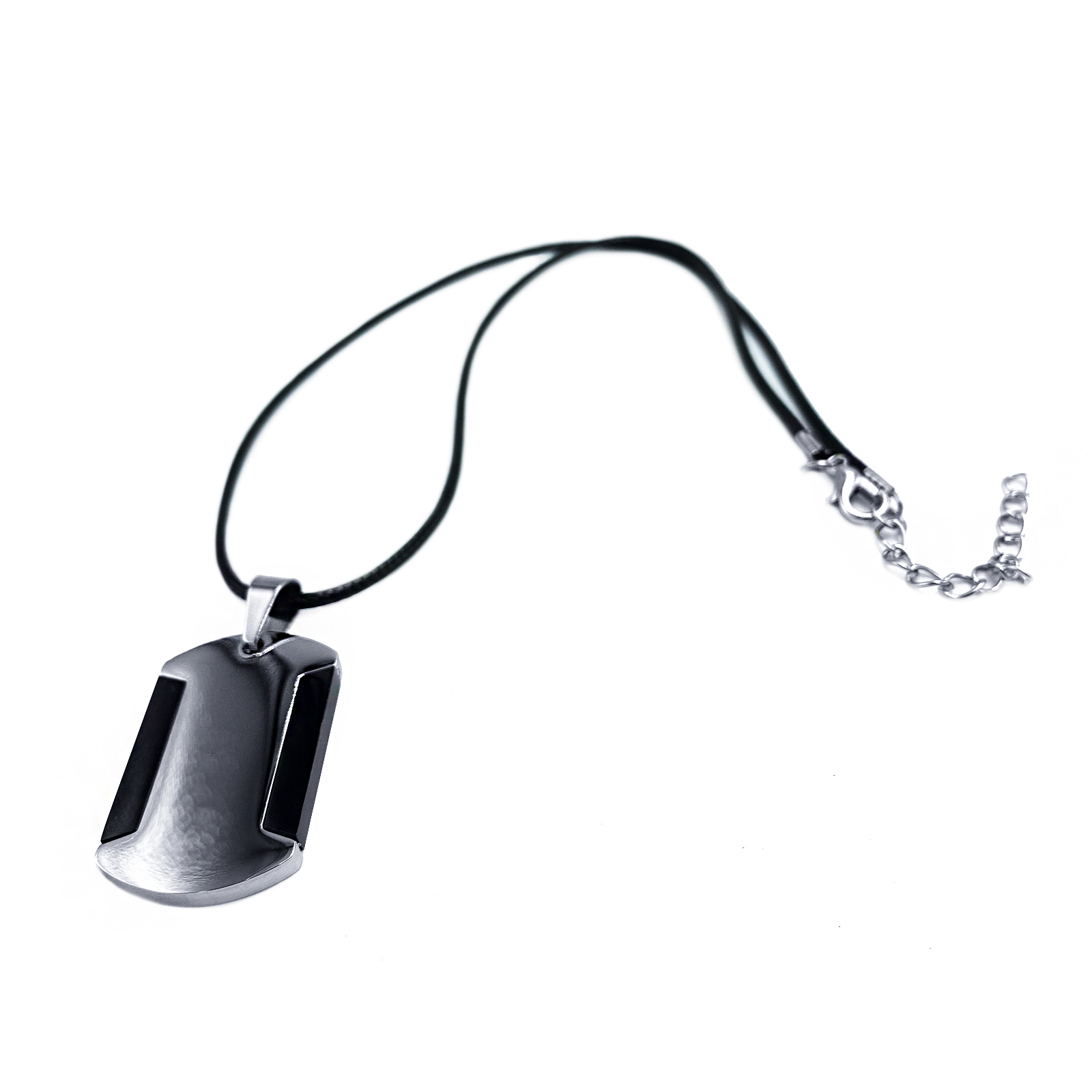 Ατσάλινο Μενταγιόν Πλάκα 22x34mm Μαύρα Πλαινά - Image 3